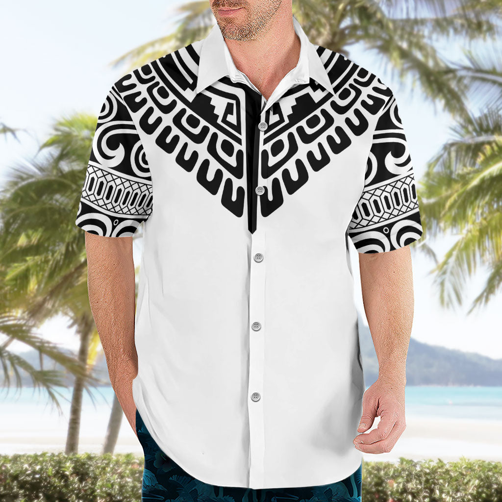 Japan Indigenous Jomon Tattoo Inspiration Hawaiian Shirt White Version