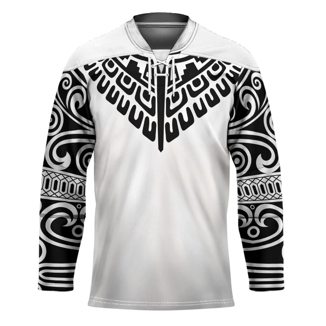 Japan Indigenous Jomon Tattoo Inspiration Hockey Jersey White Version
