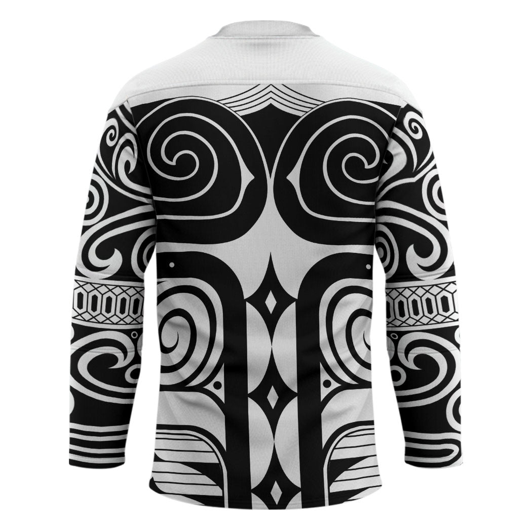 Japan Indigenous Jomon Tattoo Inspiration Hockey Jersey White Version