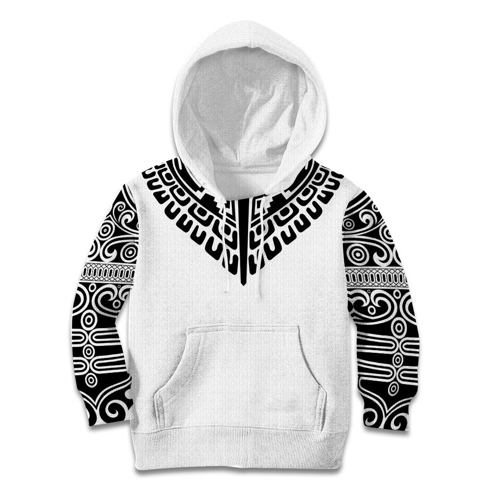 Japan Indigenous Jomon Tattoo Inspiration Kid Hoodie White Version