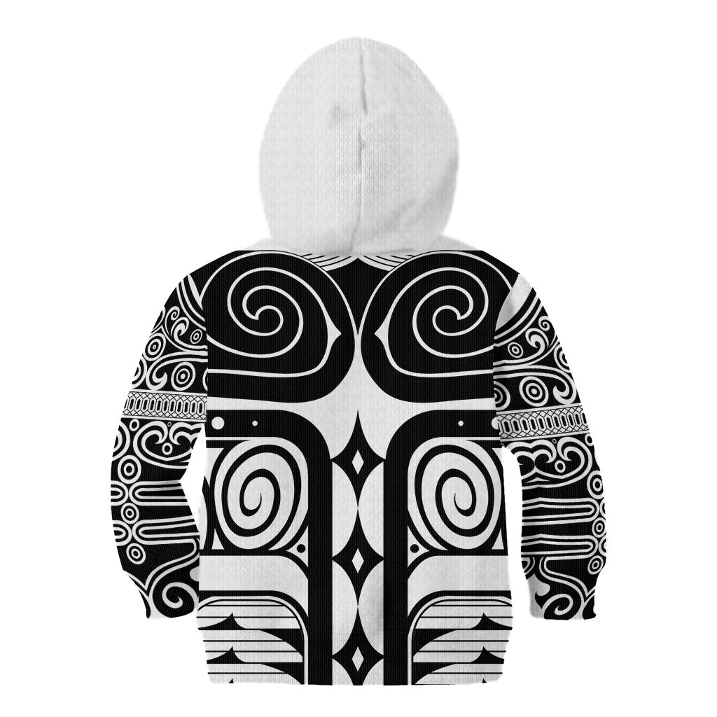 Japan Indigenous Jomon Tattoo Inspiration Kid Hoodie White Version