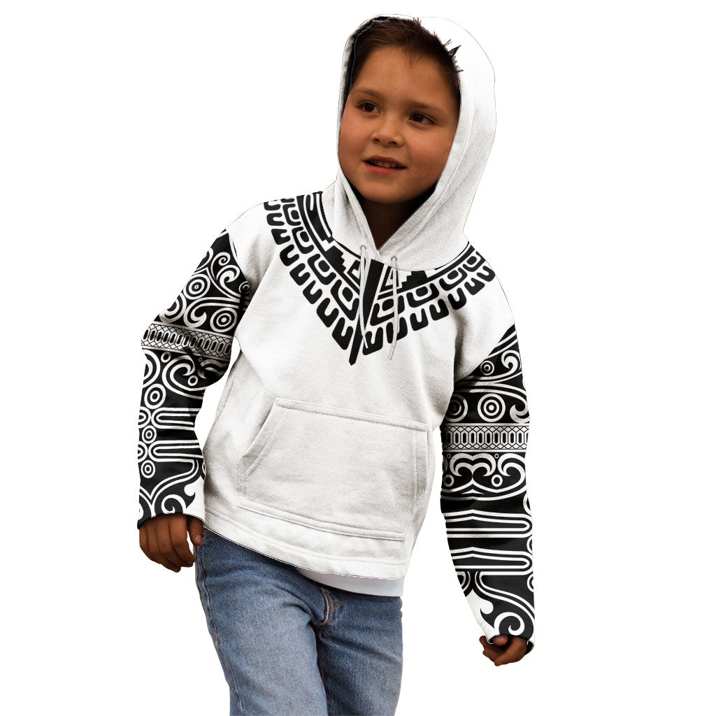 Japan Indigenous Jomon Tattoo Inspiration Kid Hoodie White Version