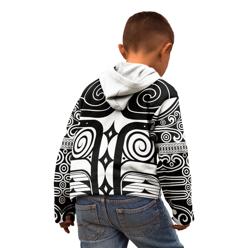 Japan Indigenous Jomon Tattoo Inspiration Kid Hoodie White Version