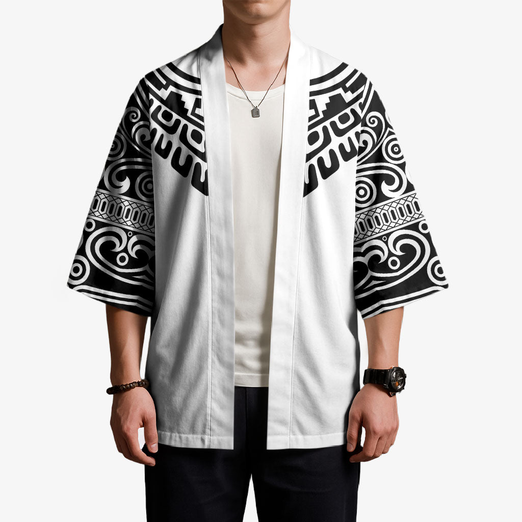Japan Indigenous Jomon Tattoo Inspiration Kimono White Version