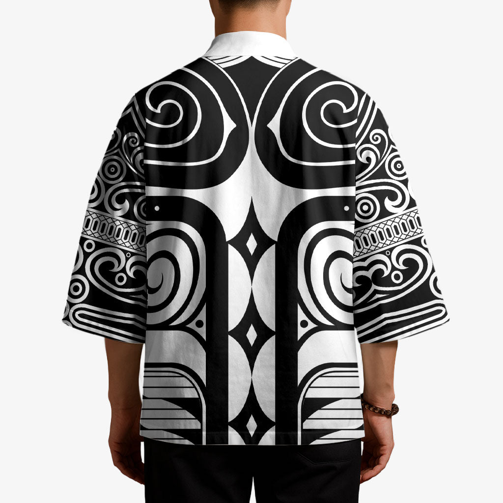 Japan Indigenous Jomon Tattoo Inspiration Kimono White Version