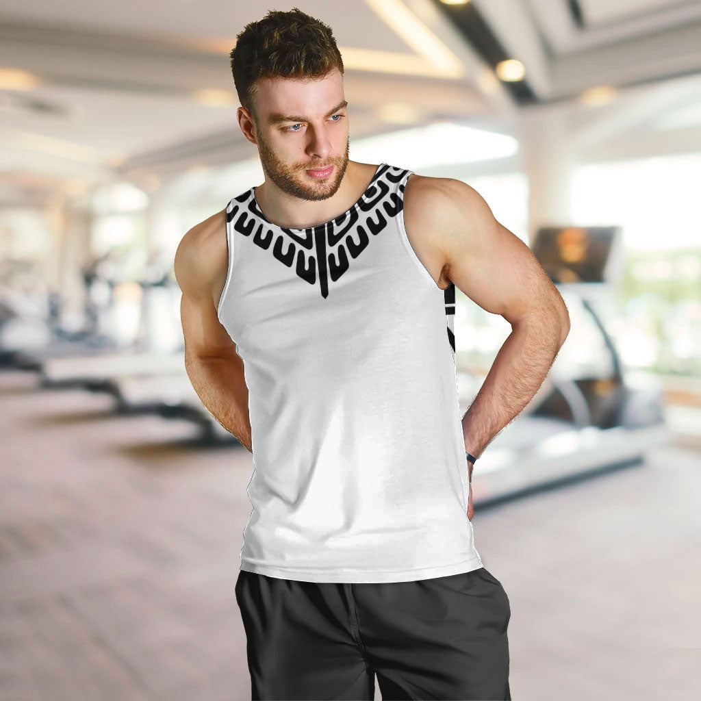 Japan Indigenous Jomon Tattoo Inspiration Men Tank Top White Version