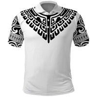 Japan Indigenous Jomon Tattoo Inspiration Polo Shirt White Version