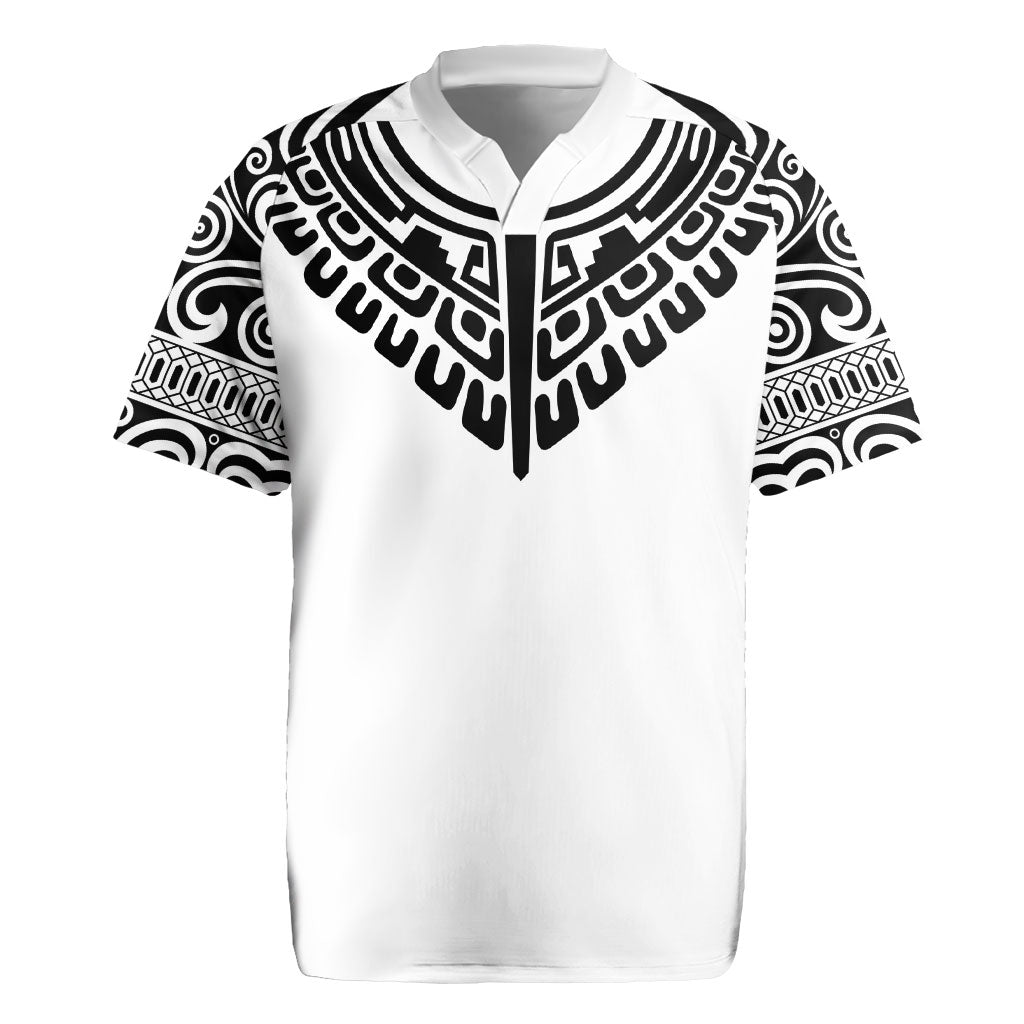 Japan Indigenous Jomon Tattoo Inspiration Rugby Jersey White Version