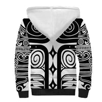 Japan Indigenous Jomon Tattoo Inspiration Sherpa Hoodie White Version