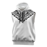 Japan Indigenous Jomon Tattoo Inspiration Sleeveless Hoodie White Version