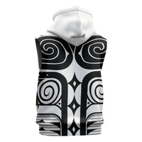 Japan Indigenous Jomon Tattoo Inspiration Sleeveless Hoodie White Version