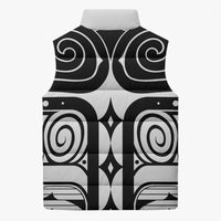 Japan Indigenous Jomon Tattoo Inspiration Sleeveless Puffer Jacket White Version