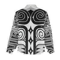 Japan Indigenous Jomon Tattoo Inspiration Women Casual Shirt White Version