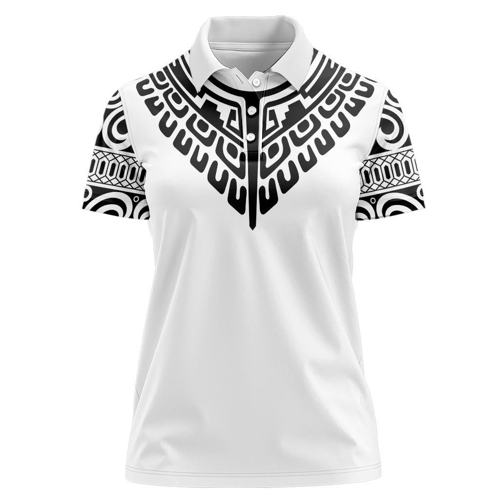 Japan Indigenous Jomon Tattoo Inspiration Women Polo Shirt White Version