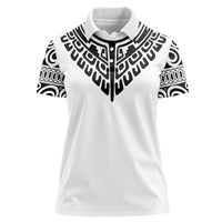 Japan Indigenous Jomon Tattoo Inspiration Women Polo Shirt White Version