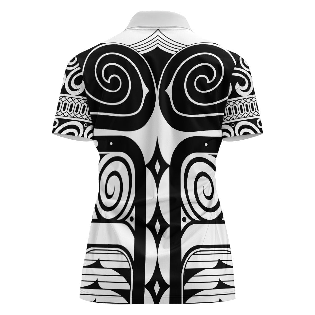 Japan Indigenous Jomon Tattoo Inspiration Women Polo Shirt White Version