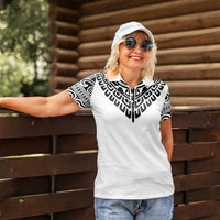 Japan Indigenous Jomon Tattoo Inspiration Women Polo Shirt White Version