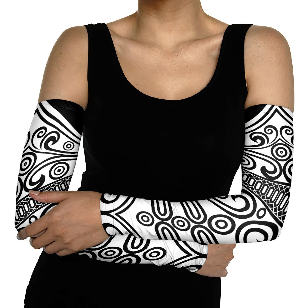 Japan Indigenous Jomon Tattoo Inspiration Arm Sleeves Black Version