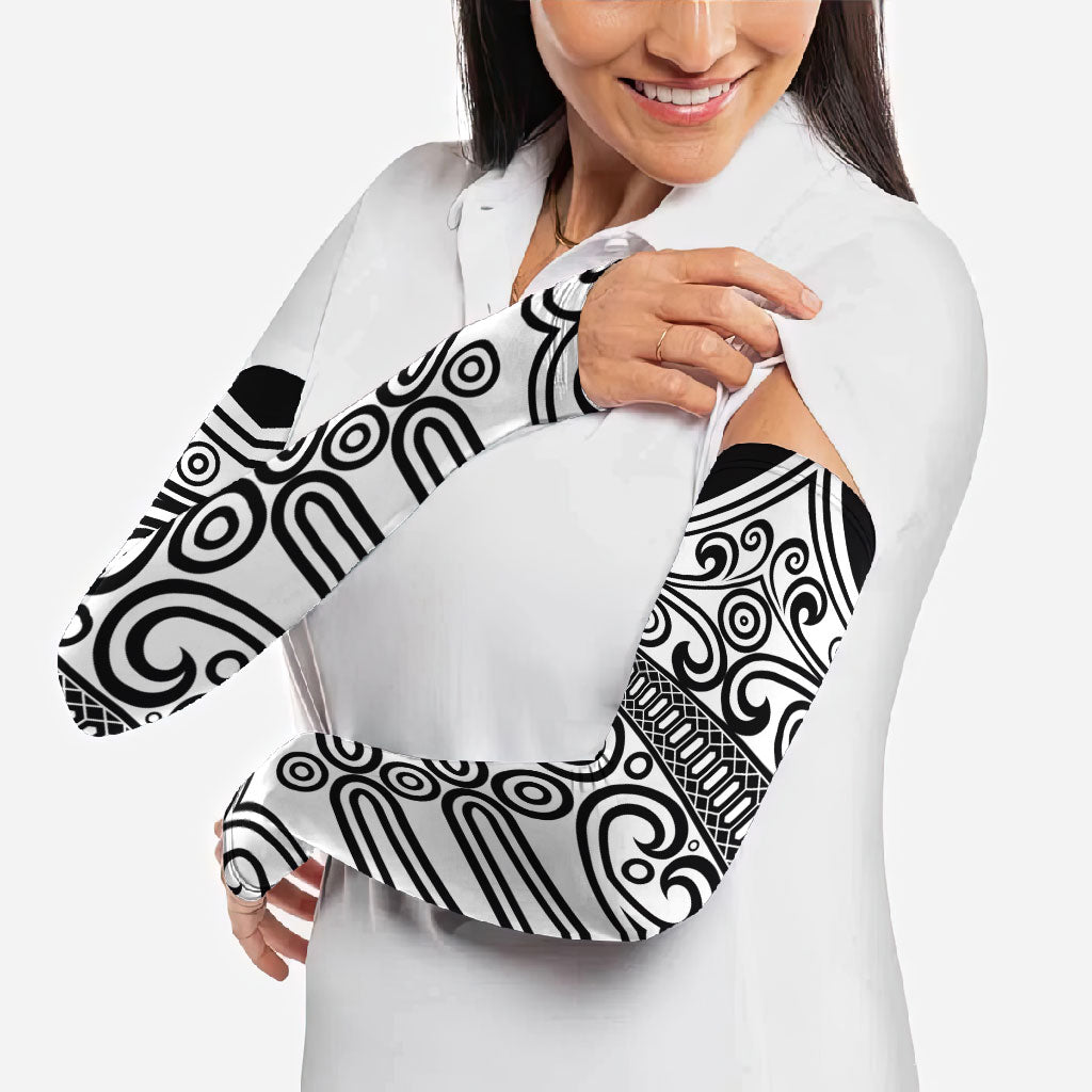 Japan Indigenous Jomon Tattoo Inspiration Arm Sleeves Black Version