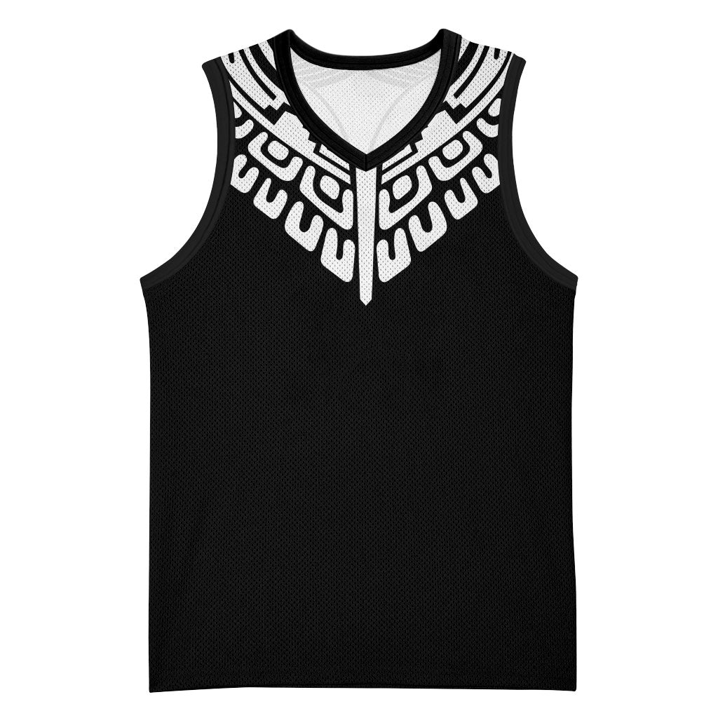 Japan Indigenous Jomon Tattoo Inspiration Basketball Jersey Black Version
