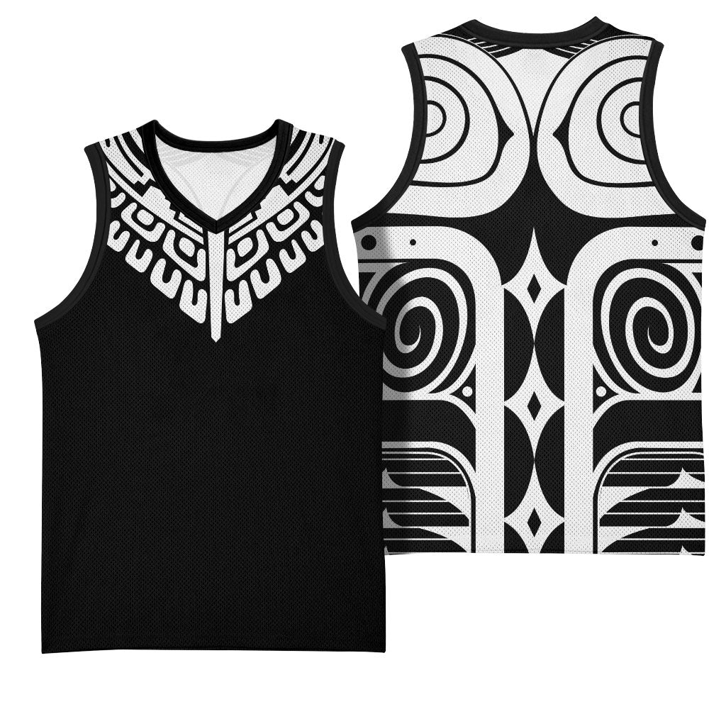 Japan Indigenous Jomon Tattoo Inspiration Basketball Jersey Black Version