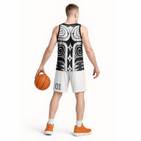 Japan Indigenous Jomon Tattoo Inspiration Basketball Jersey Black Version