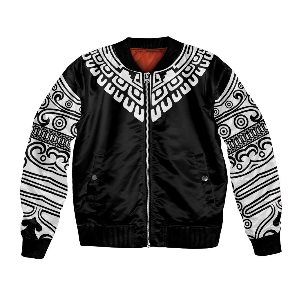 Japan Indigenous Jomon Tattoo Inspiration Bomber Jacket Black Version