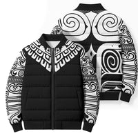 Japan Indigenous Jomon Tattoo Inspiration Bomber Puffer Jacket Black Version