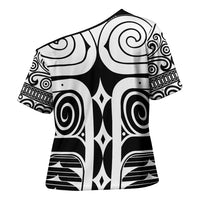 Japan Indigenous Jomon Tattoo Inspiration Cross Shoulder Shirt Black Version