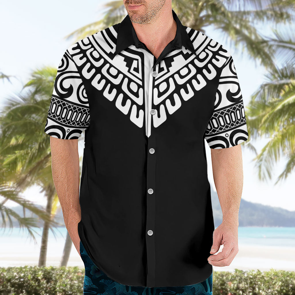 Japan Indigenous Jomon Tattoo Inspiration Hawaiian Shirt Black Version