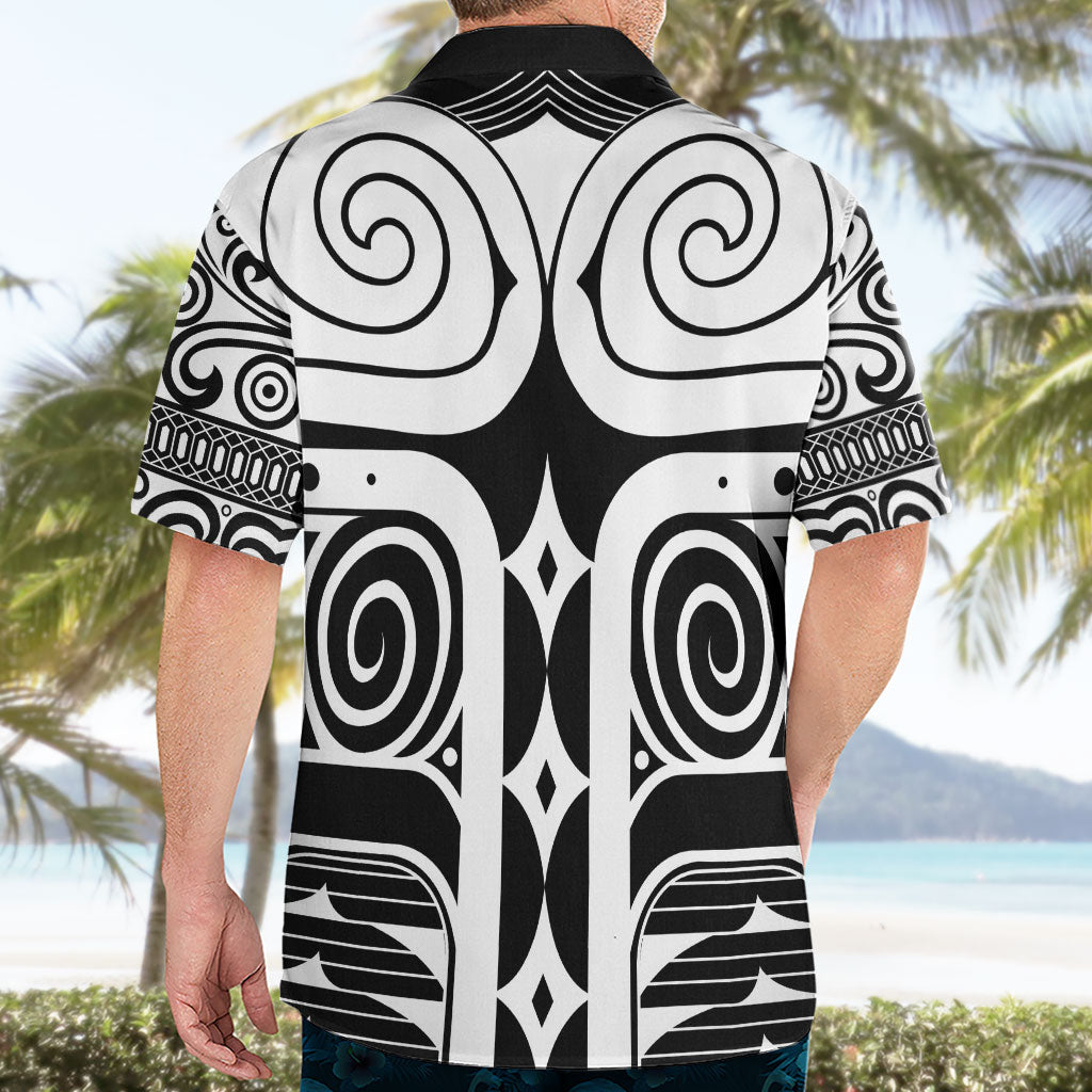 Japan Indigenous Jomon Tattoo Inspiration Hawaiian Shirt Black Version