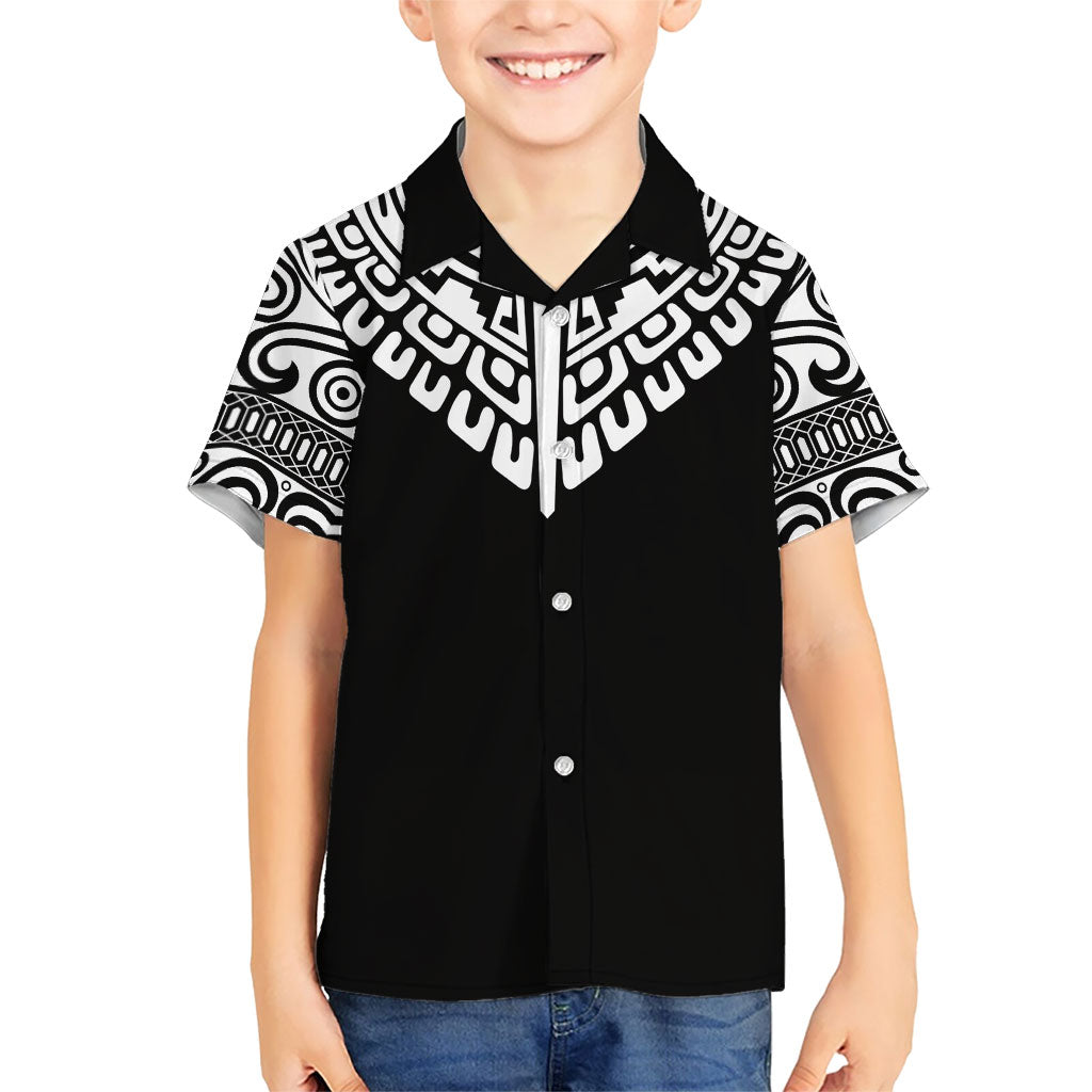 Japan Indigenous Jomon Tattoo Inspiration Kid Hawaiian Shirt Black Version