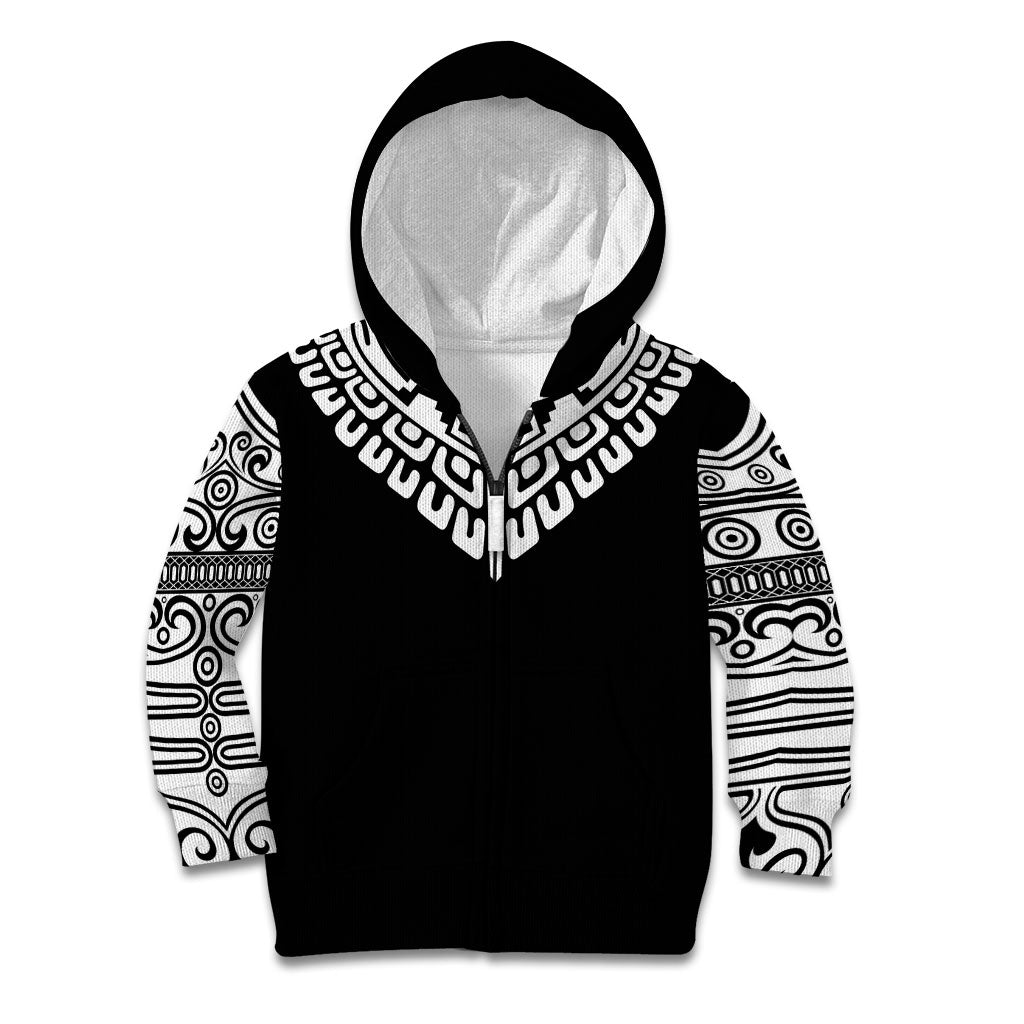 Japan Indigenous Jomon Tattoo Inspiration Kid Hoodie Black Version