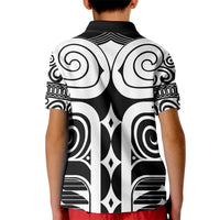 Japan Indigenous Jomon Tattoo Inspiration Kid Polo Shirt Black Version
