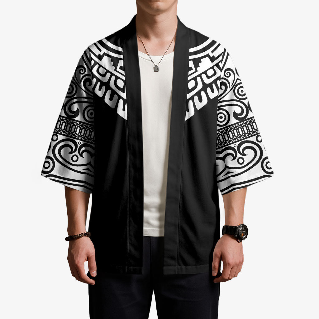 Japan Indigenous Jomon Tattoo Inspiration Kimono Black Version