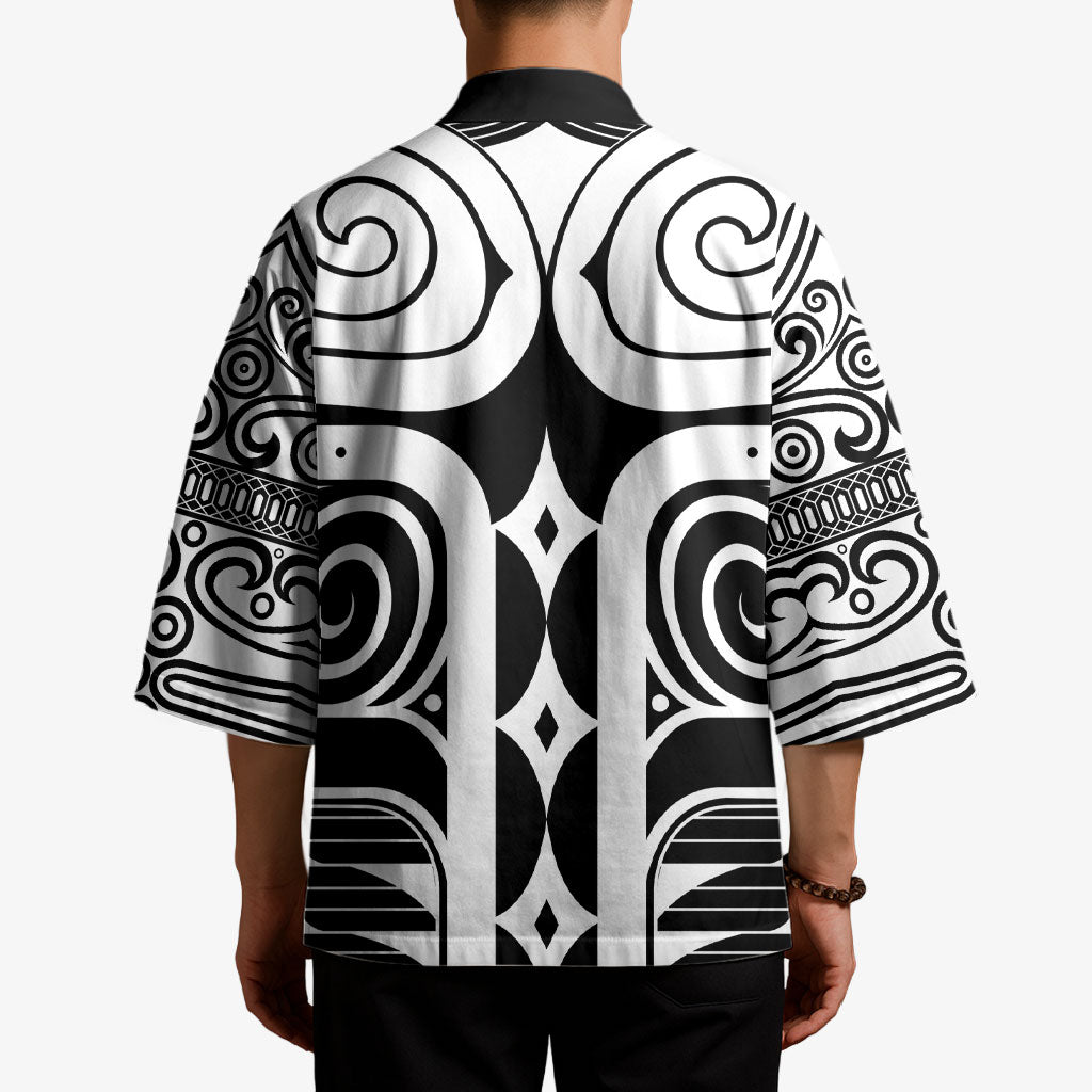 Japan Indigenous Jomon Tattoo Inspiration Kimono Black Version
