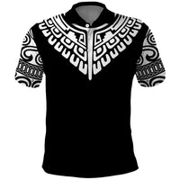 Japan Indigenous Jomon Tattoo Inspiration Polo Shirt Black Version