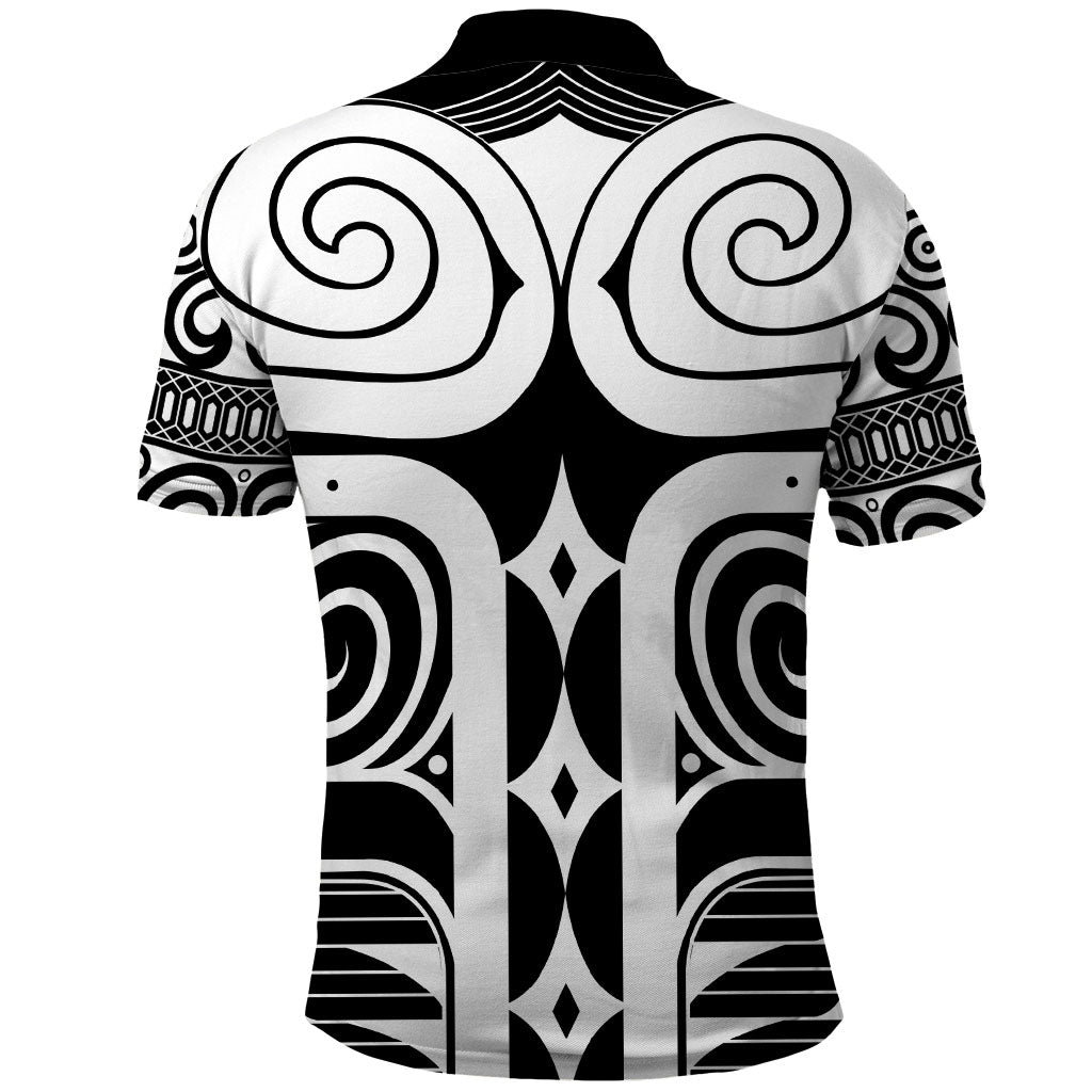 Japan Indigenous Jomon Tattoo Inspiration Polo Shirt Black Version