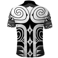 Japan Indigenous Jomon Tattoo Inspiration Polo Shirt Black Version