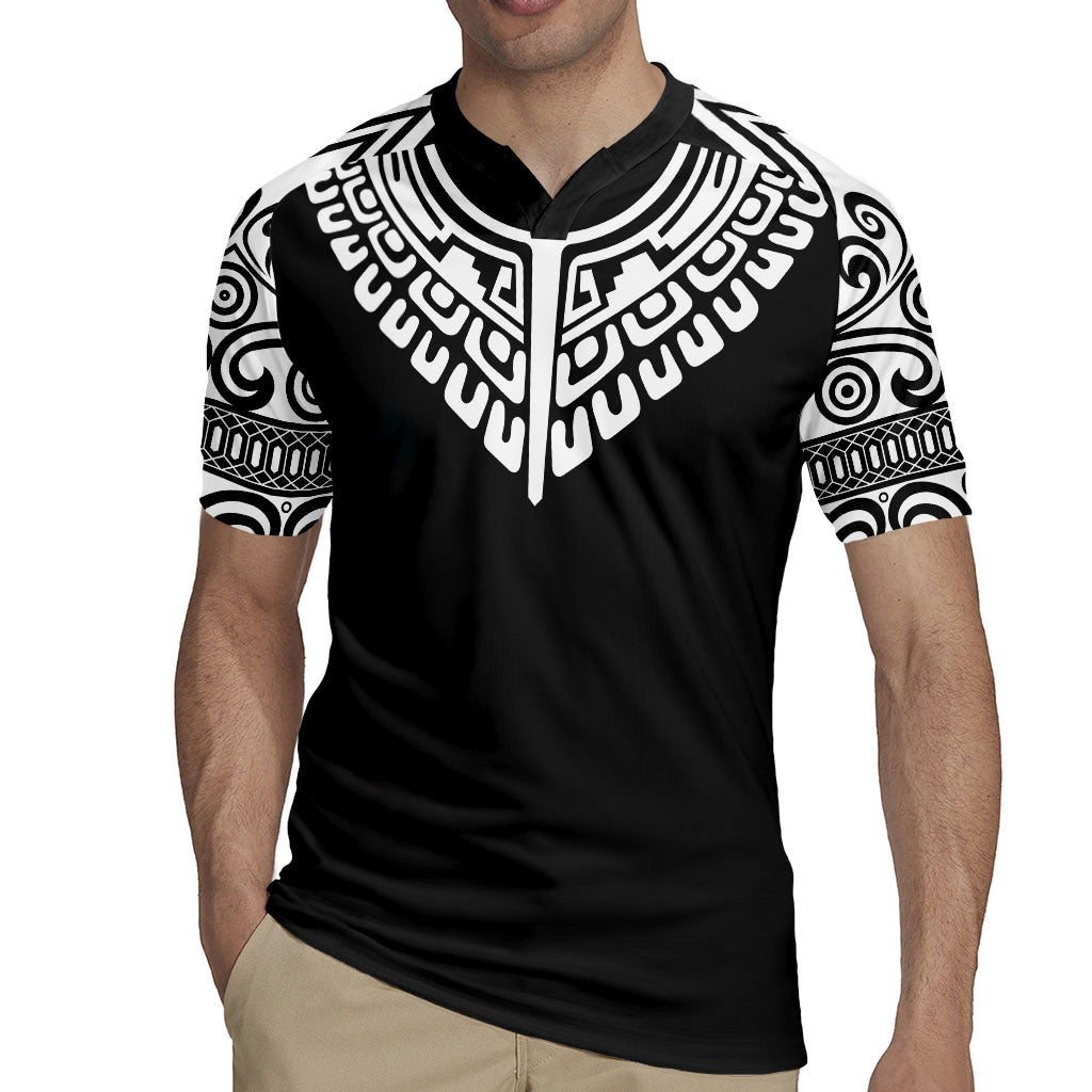 Japan Indigenous Jomon Tattoo Inspiration Rugby Jersey Black Version