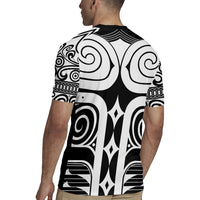 Japan Indigenous Jomon Tattoo Inspiration Rugby Jersey Black Version