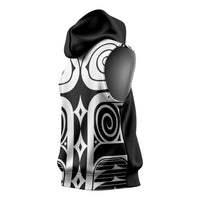 Japan Indigenous Jomon Tattoo Inspiration Sleeveless Hoodie Black Version