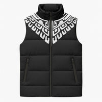 Japan Indigenous Jomon Tattoo Inspiration Sleeveless Puffer Jacket Black Version