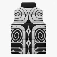 Japan Indigenous Jomon Tattoo Inspiration Sleeveless Puffer Jacket Black Version