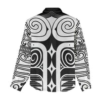 Japan Indigenous Jomon Tattoo Inspiration Women Casual Shirt Black Version