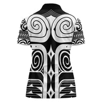 Japan Indigenous Jomon Tattoo Inspiration Women Polo Shirt Black Version