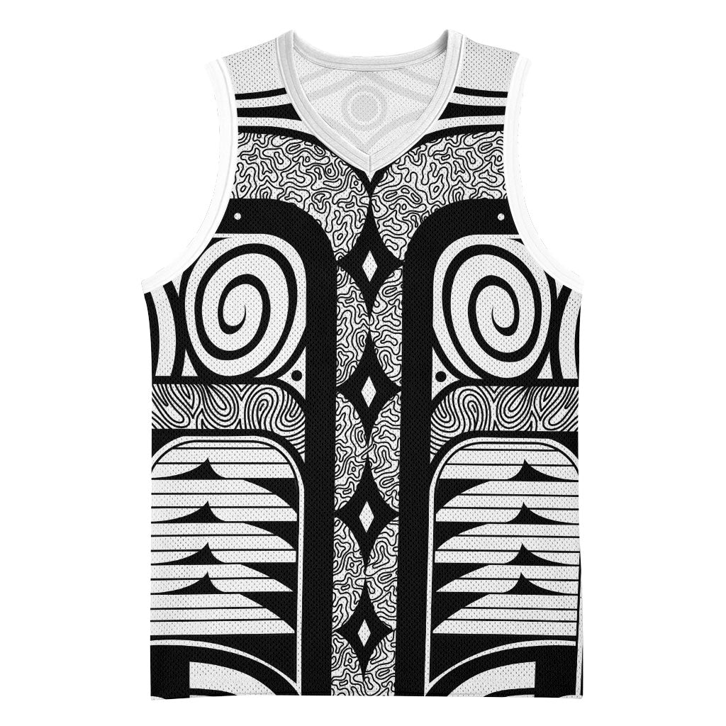 Japanese Indigenous Basketball Jersey Jomon Tribal Inspired White