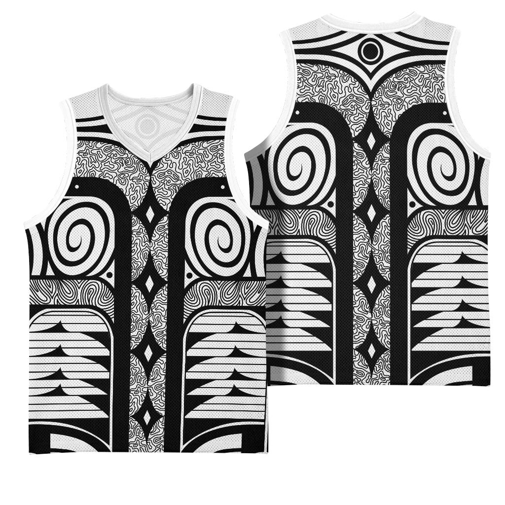 Japanese Indigenous Basketball Jersey Jomon Tribal Inspired White