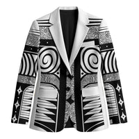 Japanese Indigenous Blazer Jomon Tribal Inspired White