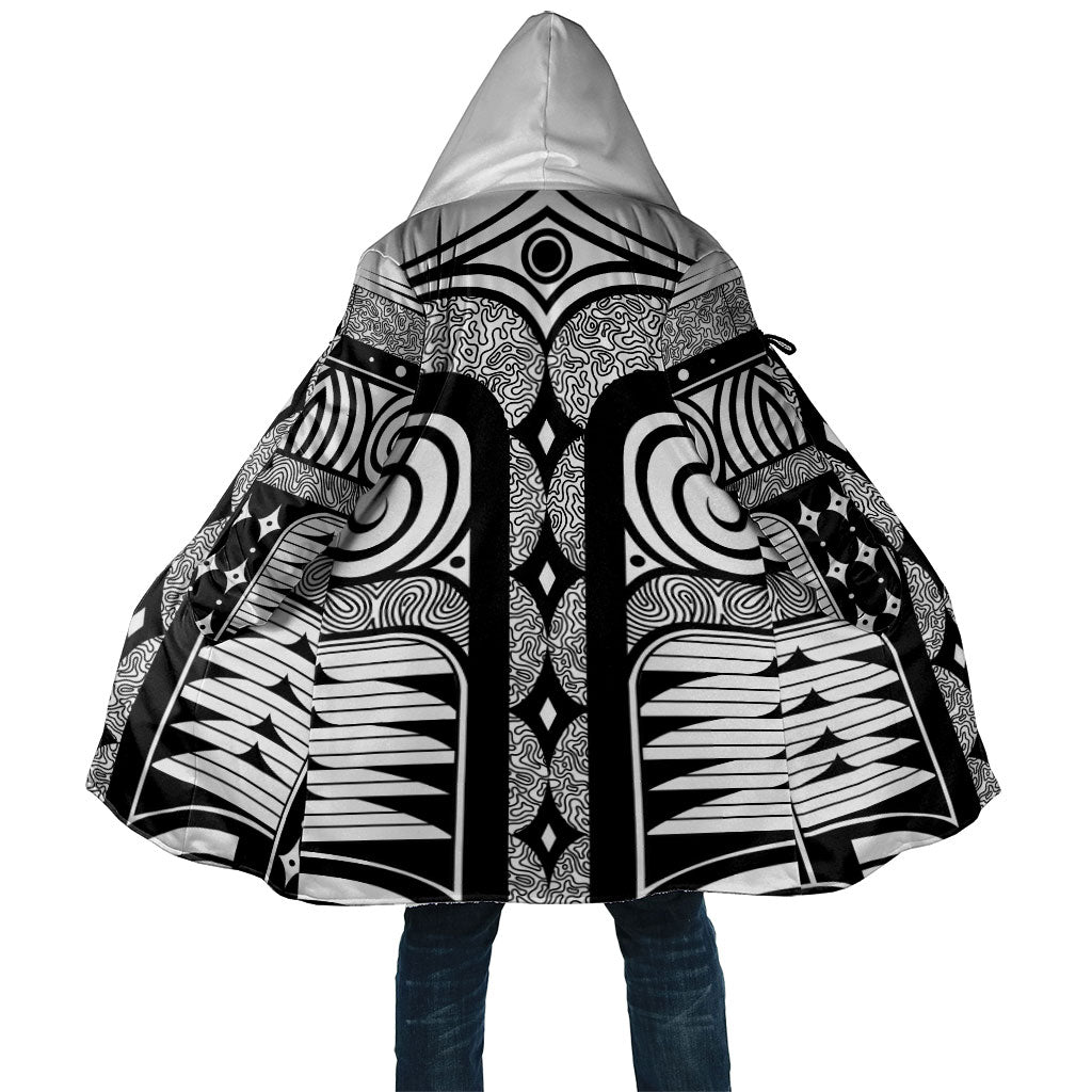 Japanese Indigenous Cloak Jomon Tribal Inspired White